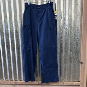 WonderWink Men's Cargo Pants in Navy-Tall Length